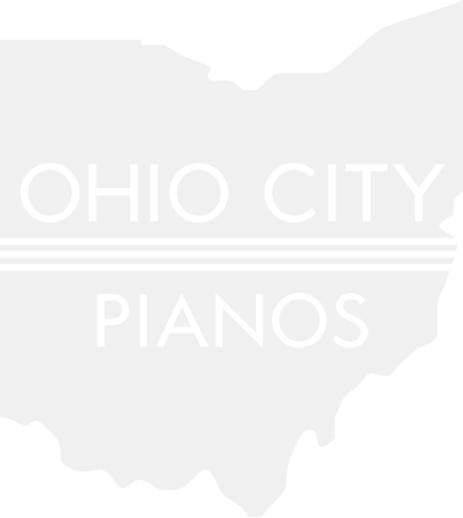 white ohio city pianos branding